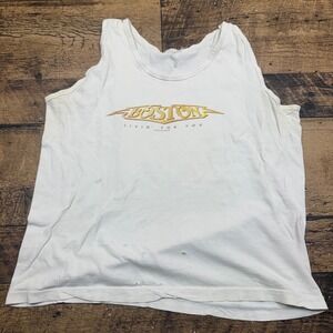 Boston Band Livin For You Graphic Tank Top White 1995 Tour Tee